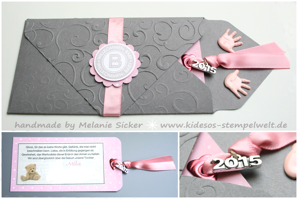 Umschlag Envelope Punch Board, Baby, Kidesos Stempelwelt
